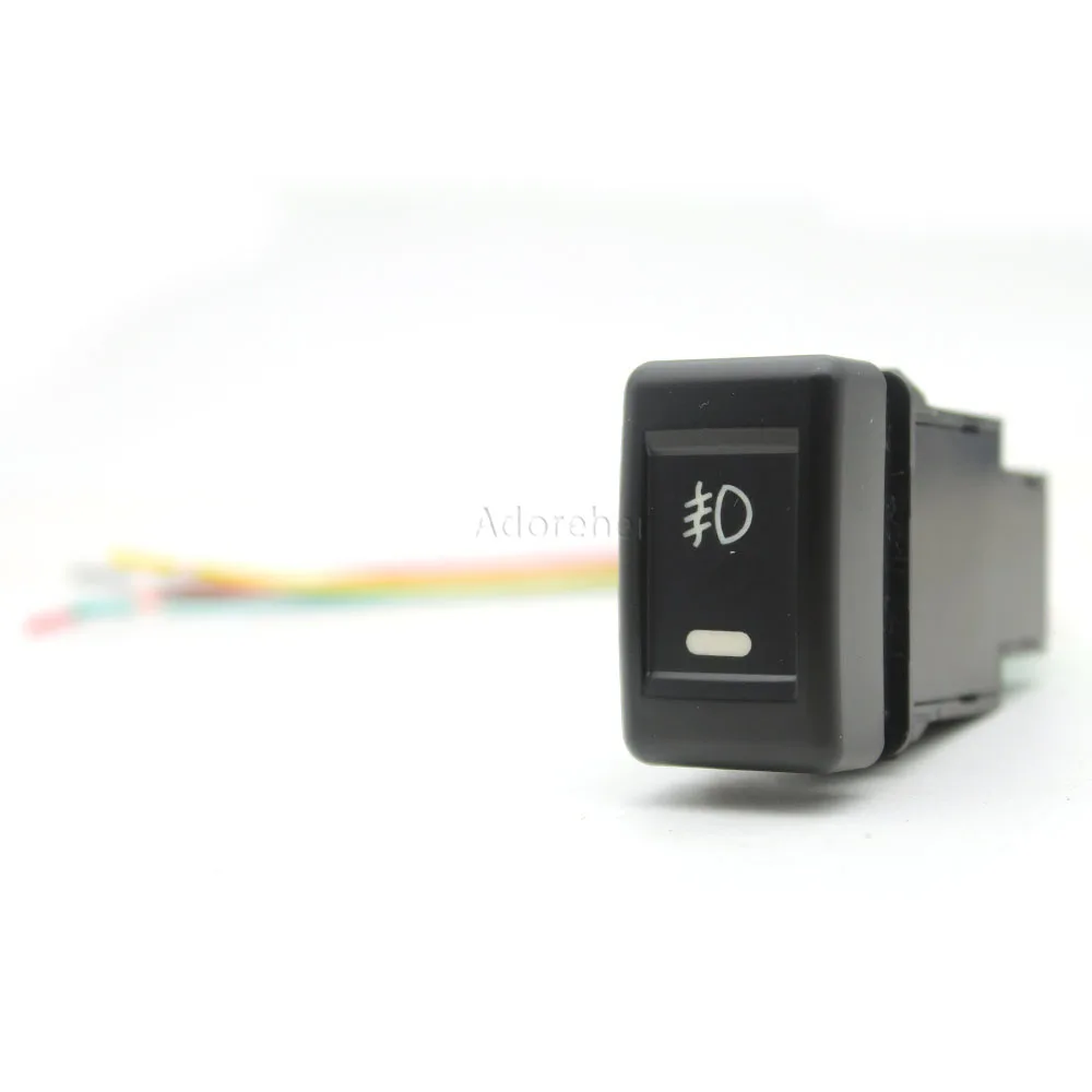 1PC Car LED Light Switch Front Fog Lamp Switch Push Button With Wire Compatible for Isuzu KV100 700P