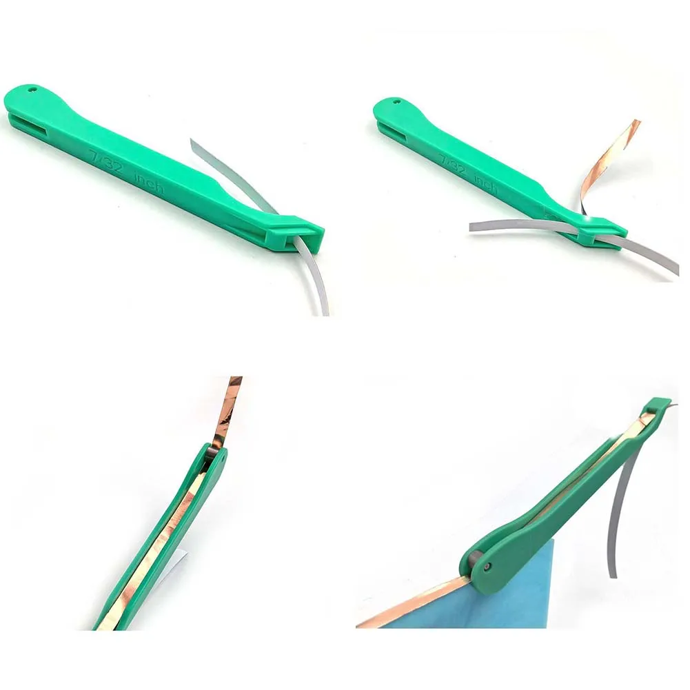 2PCS 140mm Copper Foil Hand Foiler Portable Stained Glass Crafting Hand Tool Foiling Tool Stainless Steel Rollers Tool Parts