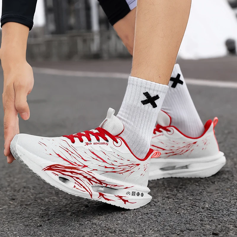 

Спортивная обувь из карбоновой пластины для мужчин, модные подростковые ультралегкие амортизирующие кроссовки с попкорном для тестирования тела