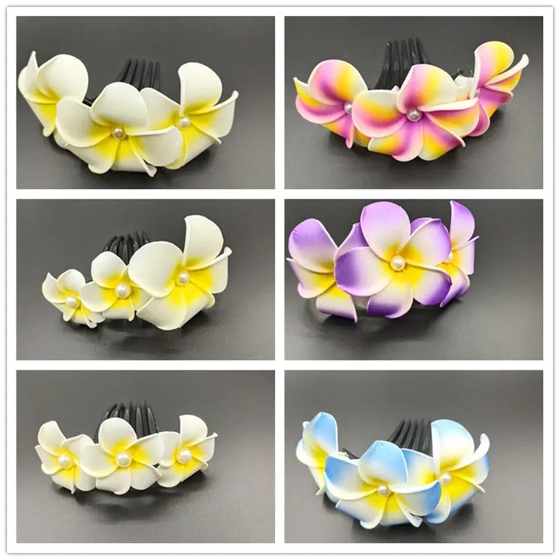 

Egg Shaped Flower Hair Comb Tourist Beach Photography Hair Accessories Ancient Style Accessories Girl Dai Ethnic Group Headwear