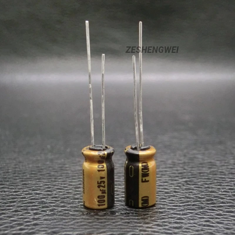 

20PCS-100PCS Brand New Original Nichicon Fw 100uf 25v Audio Fever Electrolytic Capacitor 6.3 * 11mm
