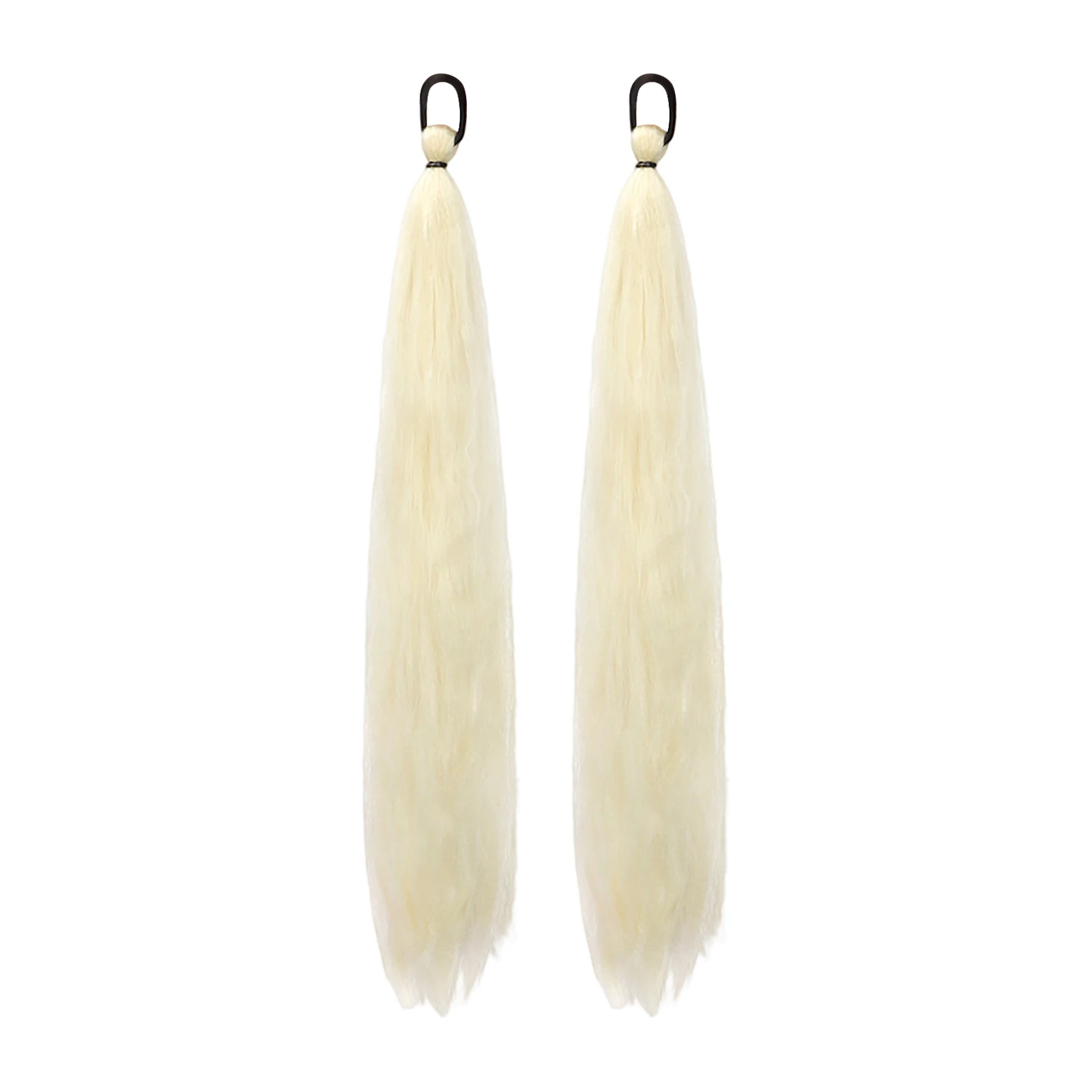 Gradientowy Prosty Kucyk z Gumką do Włosów Anime Kolorowe Warkocze Kucyk Doczepiane Włosy Akcesoria do Włosów Rekwizyty