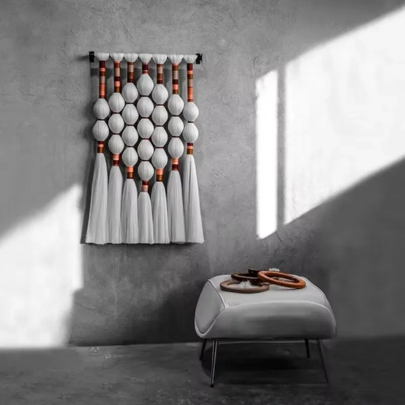 Wall Decorations Home Handwoven Rattan Rope Wall Hanging Bohemian Macram Planta Colgador Wall Art Festive Holiday