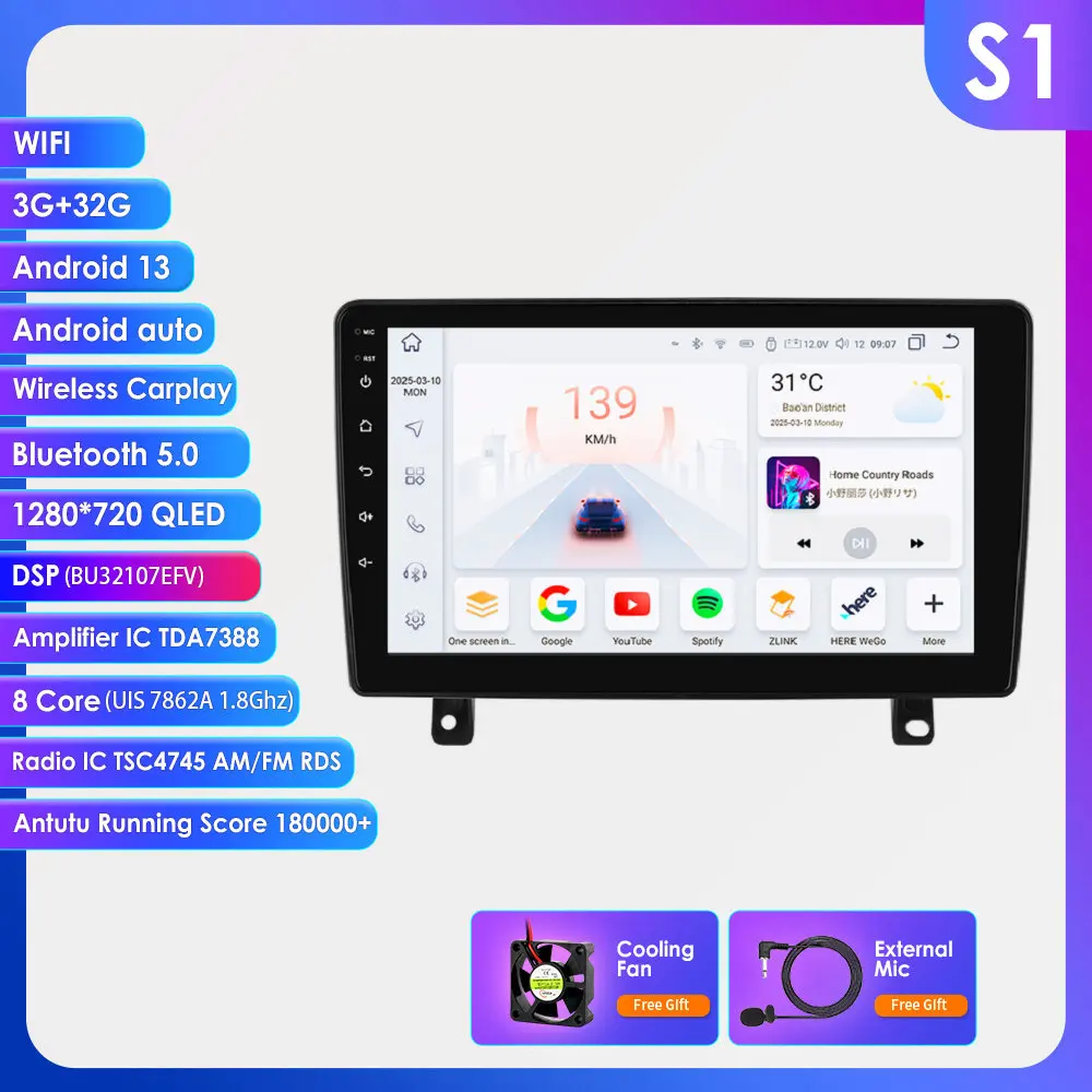 OSSURET 8G 128G Carplay Android 14 Autoradio Voor Opel Astra H 2006-2014 GPS Multimedia 4G DSP BT 360 Camera 2Din Autoradio 7862