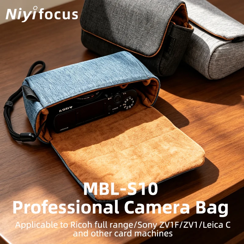 MBL-S10 Portable Camera Bag Shockproof Camera Pouch Case for Ricoh GR Series GR4 GR3X GR3 Sony ZV1 ZV1F Leica C Camera Sleeve