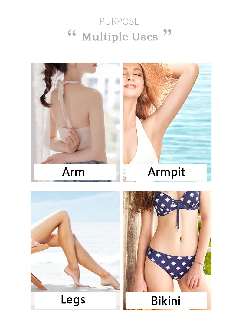 1 Griff + 6 Klingen/Männer und Frauen Körper Haar Sicherheit Bikini Aloe Streifen Rasierer Klinge Set weibliche Rasierer Ersatzköpfe – Detail 4