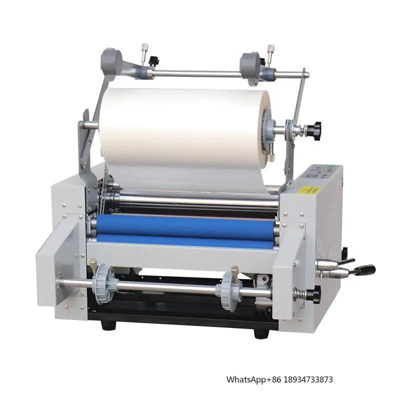 L389 Small Automatic Multifunctional Sticker Thermal Bopp Pvc Film Laminating Machine with Auto Wind Collection Function