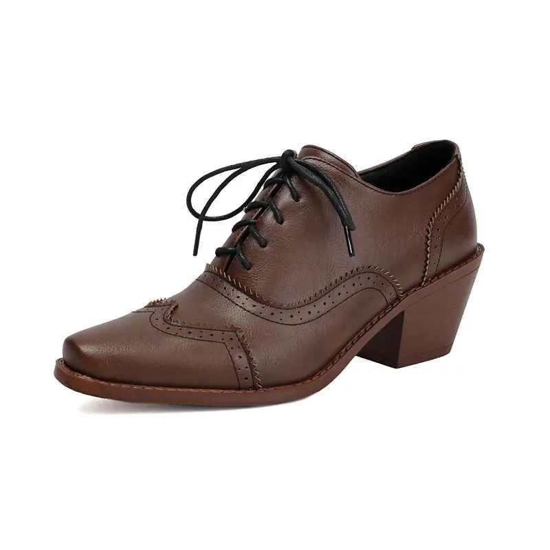 Women Oxford Shoes Point Toe W - Pump Heel Block 评论和价格