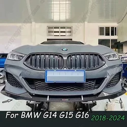3PCS For BMW 8 Series G14 G15 G16 M-Sport 840i 840d M850i 2018-2024 Front Bumper Splitter Spoiler Diffuser Tuning Body Kits