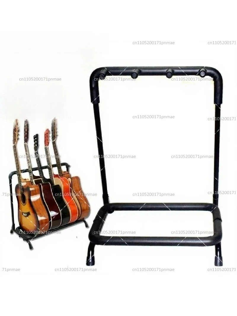 3-Tier Vertical Guitar Stand, Multi-Head Acoustic Bass Holder, Heavy Duty Instrument Display Rack