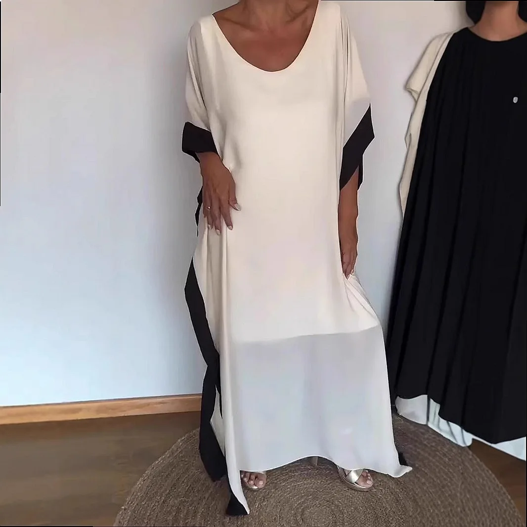Detalle de la manga tipo murciélago en vestido de verano para mujer