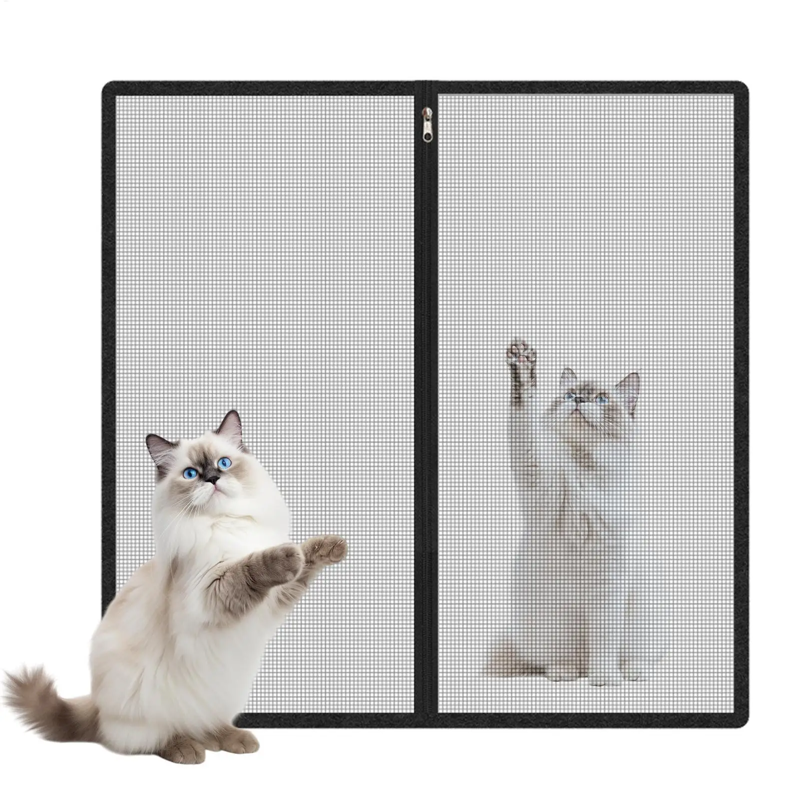 Portable Pet Barrier Gate 90x90cm Mesh Animal Fence Multipurpose Dog Cat Indoor Gate For Hallway Safety Protection Supply