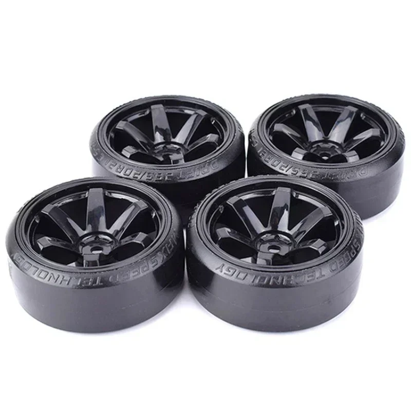 4PCS for 1:10 Tras D4 HSP HPI Sakura TT01 Tamiya 1/10 RC Drift On-road Wheel Hard Pattern Tyre  Drifting RC Car Accessories