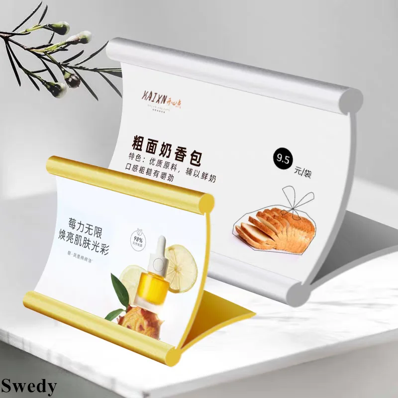 

10 Pieces 70x50mm L Shape Metal Sign Holder Display Stand Table Number Card Holder Stand Small Price Label Card Paper Tags