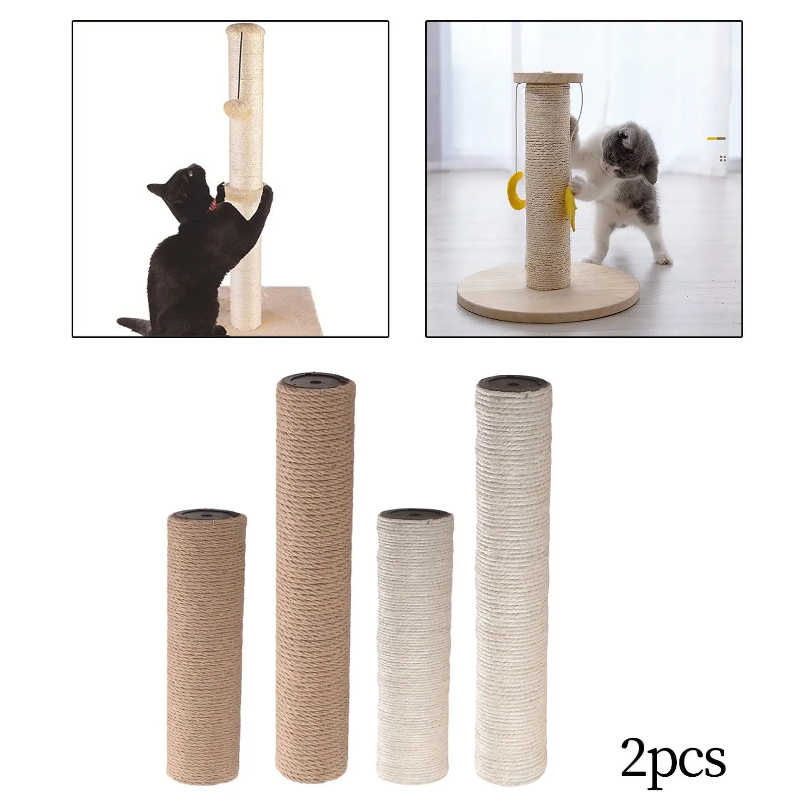 Scratch Post Refill Tree Scratcher Post Sharpen Claw Toy DIY Cat Scratching Post Replacement for Playing Grinding Claw