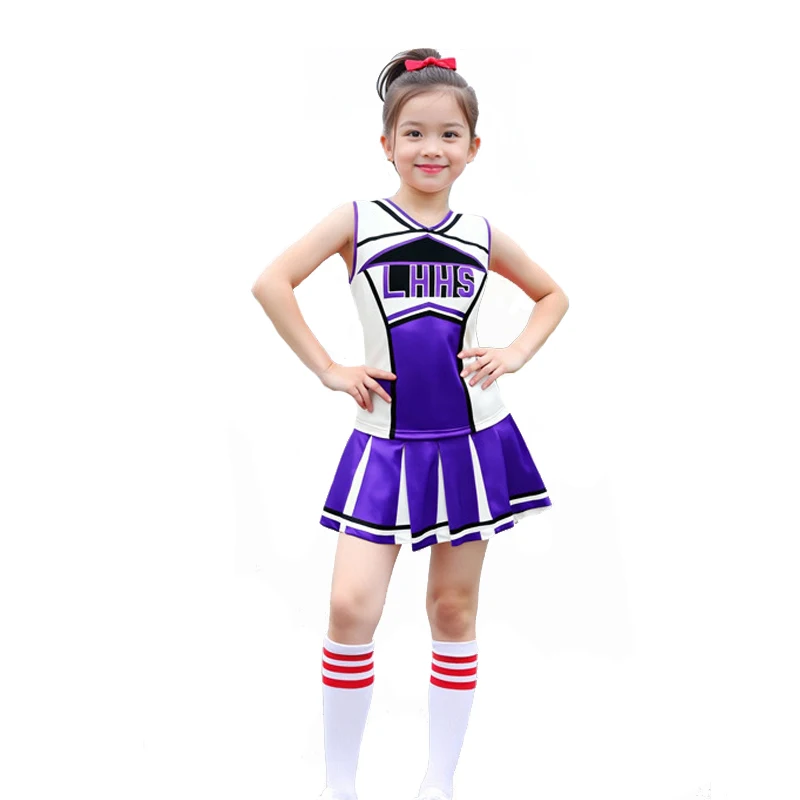 Disfraz de animadora de estilo clásico Glee, conjunto atlético de jugador de fútbol temático para chica escolar, vestido de fiesta elegante de Carnaval Cosplay