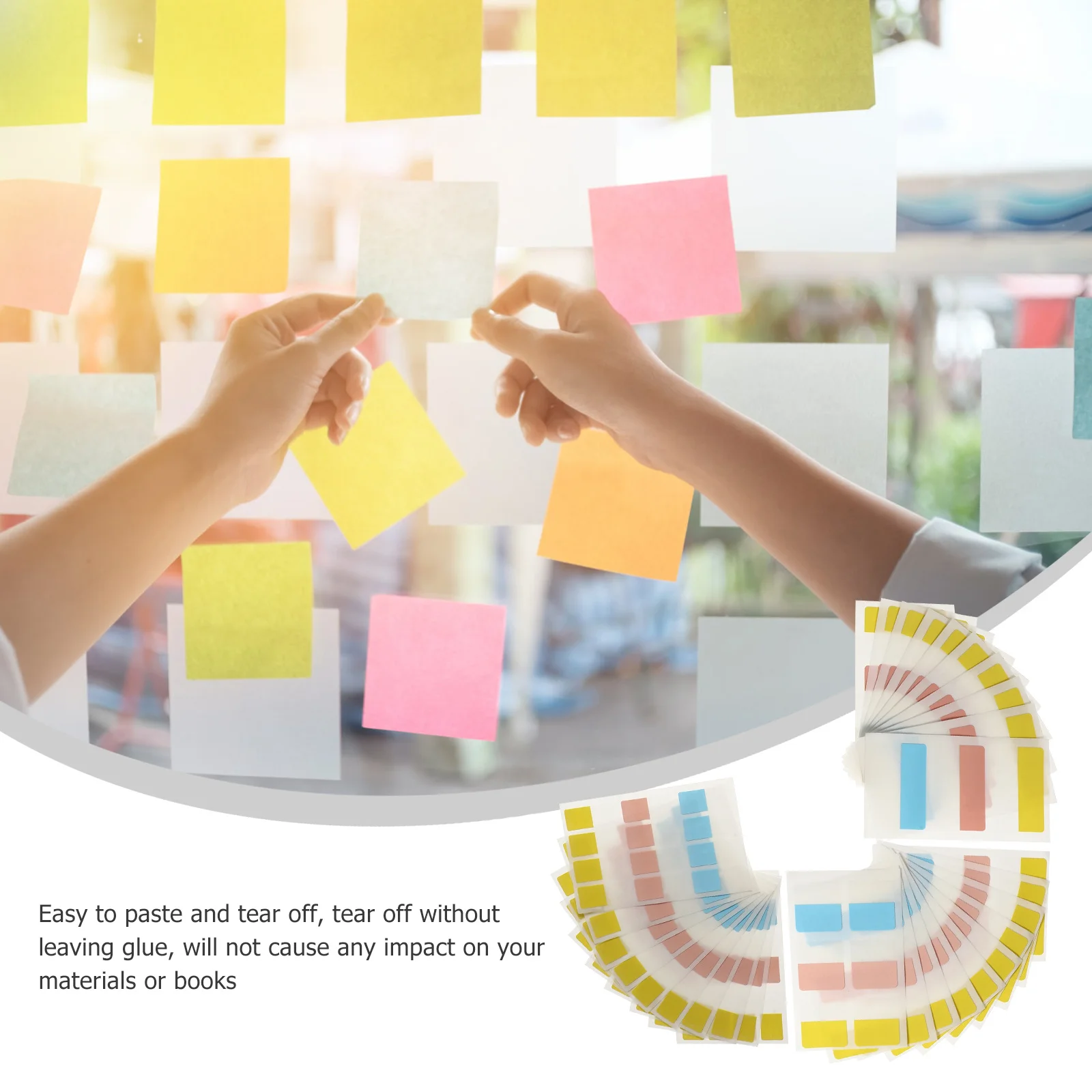 240Pcs Multipurpose Memo Stickers Double-Sided Strong Adhesive Classification Labels for Office School Memo Stickers