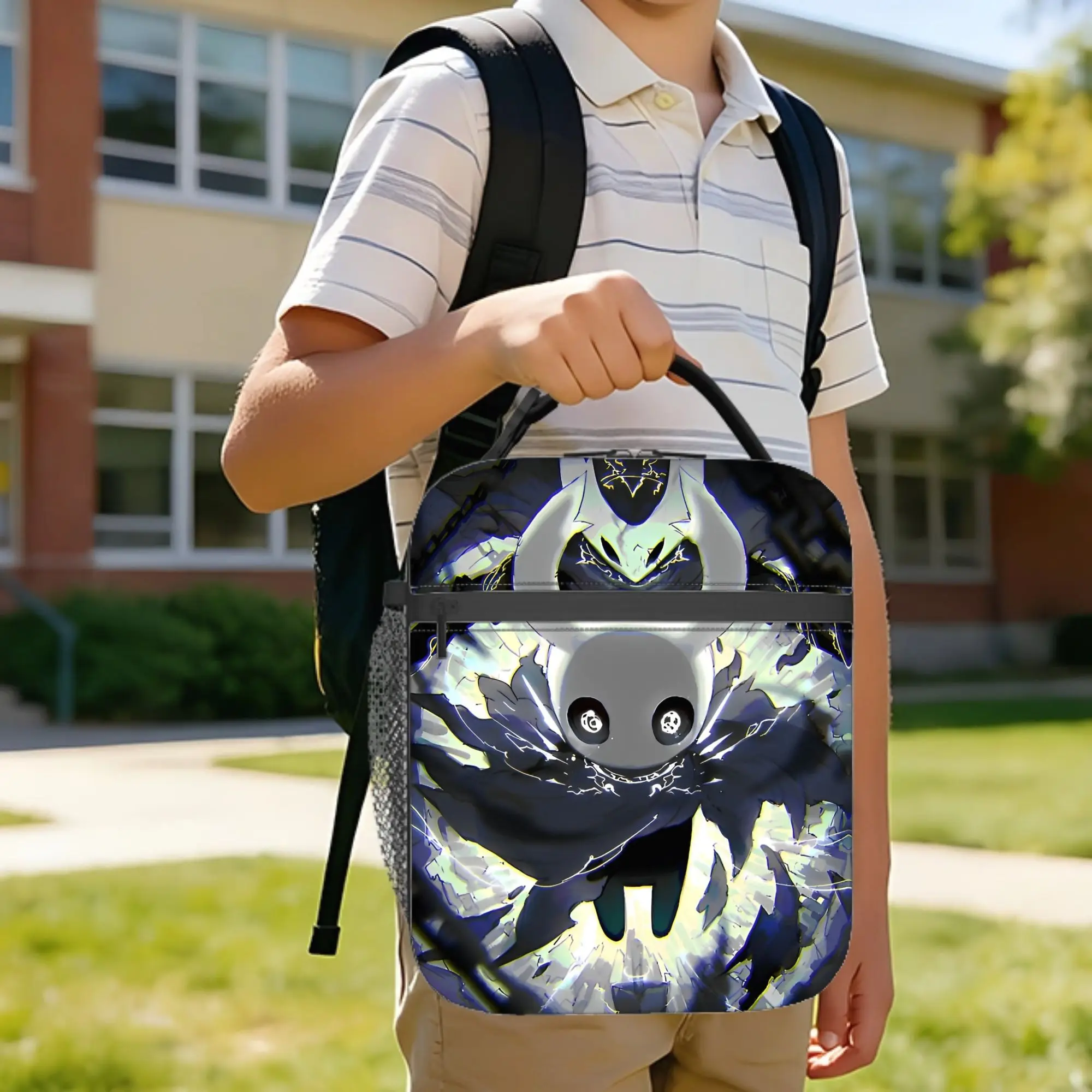 Hollow Knight Insulated Lunch Bag Large Indie Action Adventure Lunch Container Cooler Bag Tote Lunch Box Bento Pouch