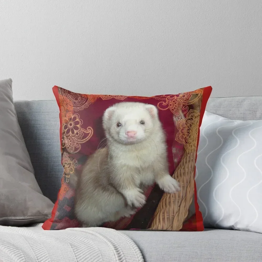 

Ferret Love 3 Throw Pillow Pillows Aesthetic Luxury Sofa Cushions Cushion Child pillowcases for sofa cushions pillow