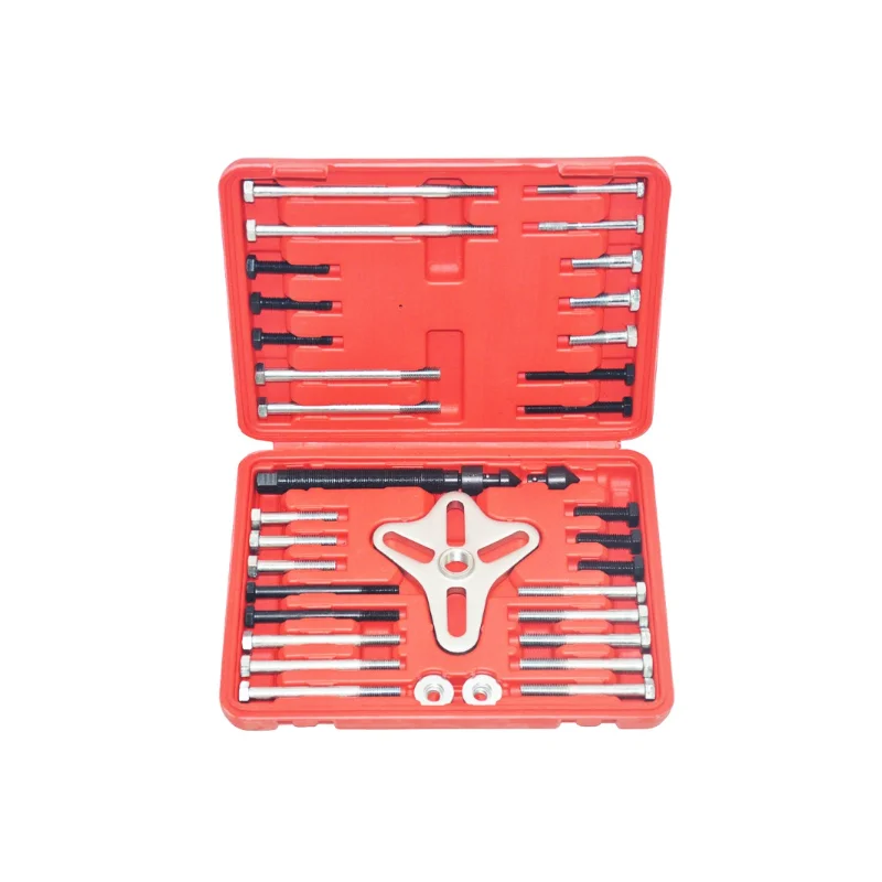 

46 PCS Automotive Tool Set Harmonic Balancer Steering Wheel Puller Repair Kit Disassembly Removal Tool Set