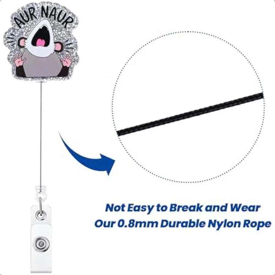 AUR Naur مضحك شارة بكرة لطيف بوسوم RN شارة الأصدقاء Peds ID اسم العمل شارة حامل مع ملحقات كليب قابل للسحب ل LPN