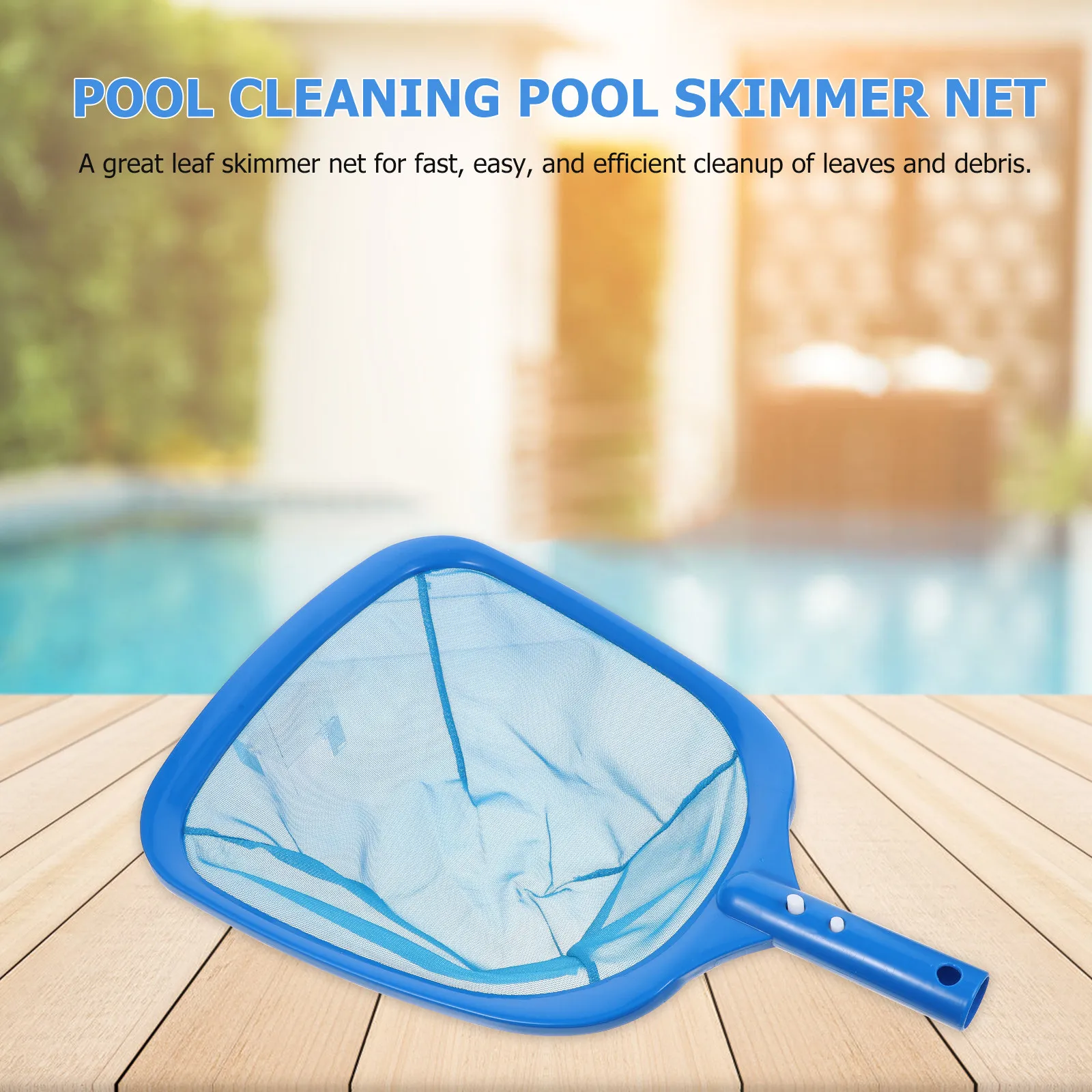

Сетка-скиммер для бассейна с ультратонкой сеткой, прочная конструкция для эффективного удаления листьев и мелких насекомых, безопасна для всех поверхностей
