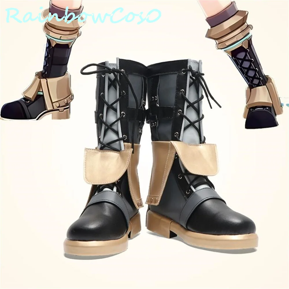 Freminet-zapatos de Cosplay Lyney Genshin Impact, botas de juego de Anime, Halloween, Navidad, RainbowCos0, W3522