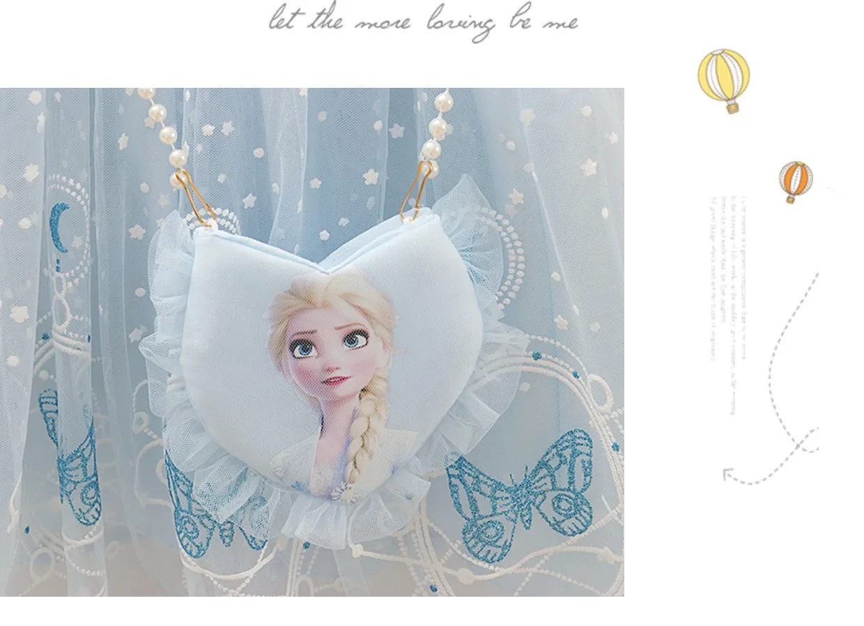 Disney-Frozen girls Doll Collar Dress, Elsa Princess Party Costume, roupas infantis, roupas de bebê, roupas de verão