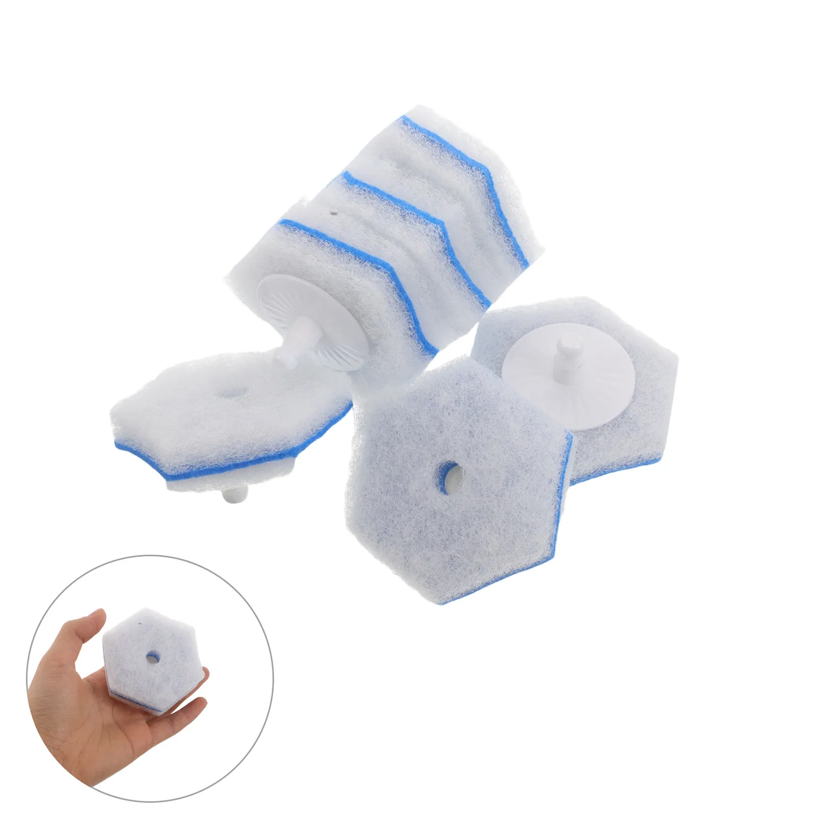 20 pcs Non-woven Crevice Cleaning Brush Set Handle Dead Bathroom Halloween Christmas New Year Bathroom Cleaning Brush Refills