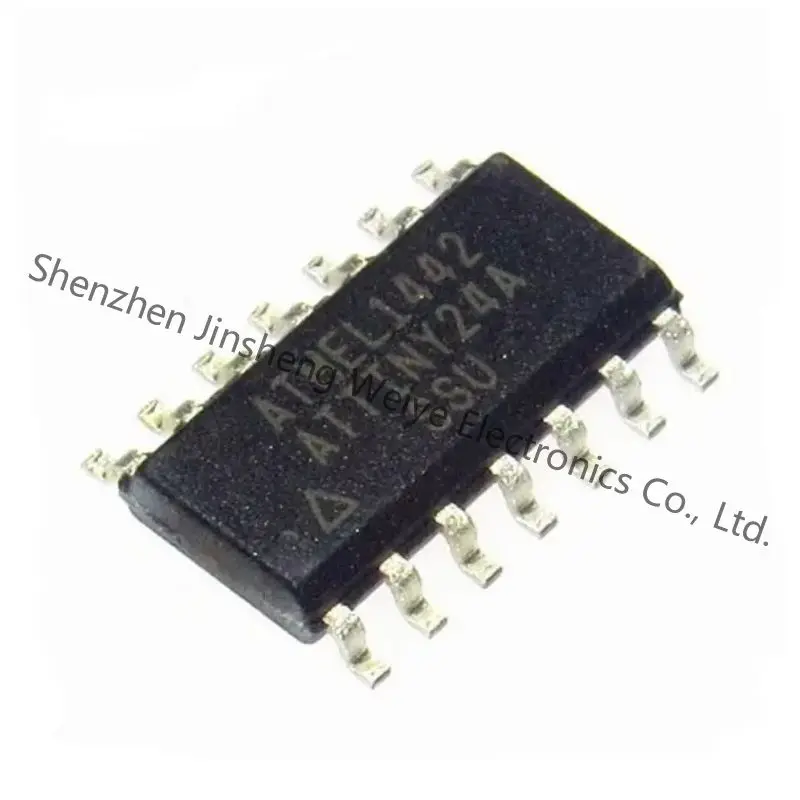 ATTINY24A-SSU ATTINY44A-SSU 8-bit Microcontroller 20MHz, Ind Temp 1.8-5.5V, Green with 2K/4K Bytes In-System Programmable Flash