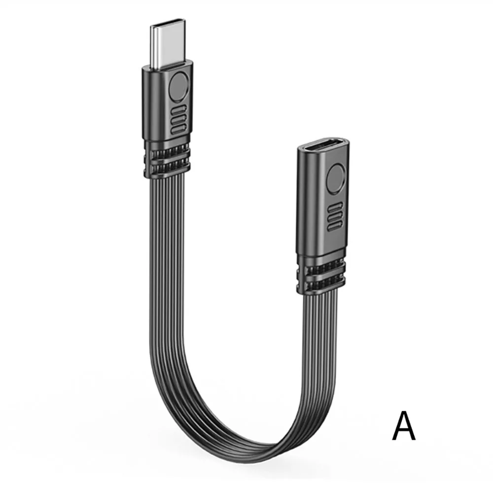 90-Grad-Typ-C-Verlängerungskabel 480 Mbit/s Hochgeschwindigkeits-Datenübertragungskabel USB-C-Stecker auf USB-C-Buchse Schnelles Kabel für Samsung Xiaomi