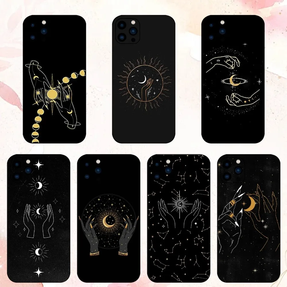 C-Celestial H-Hands A-Art P-Print Phone Case For iPhone 15 14 13 12 Mini 11 Pro Max X XR XS 8 SE Plus Shell