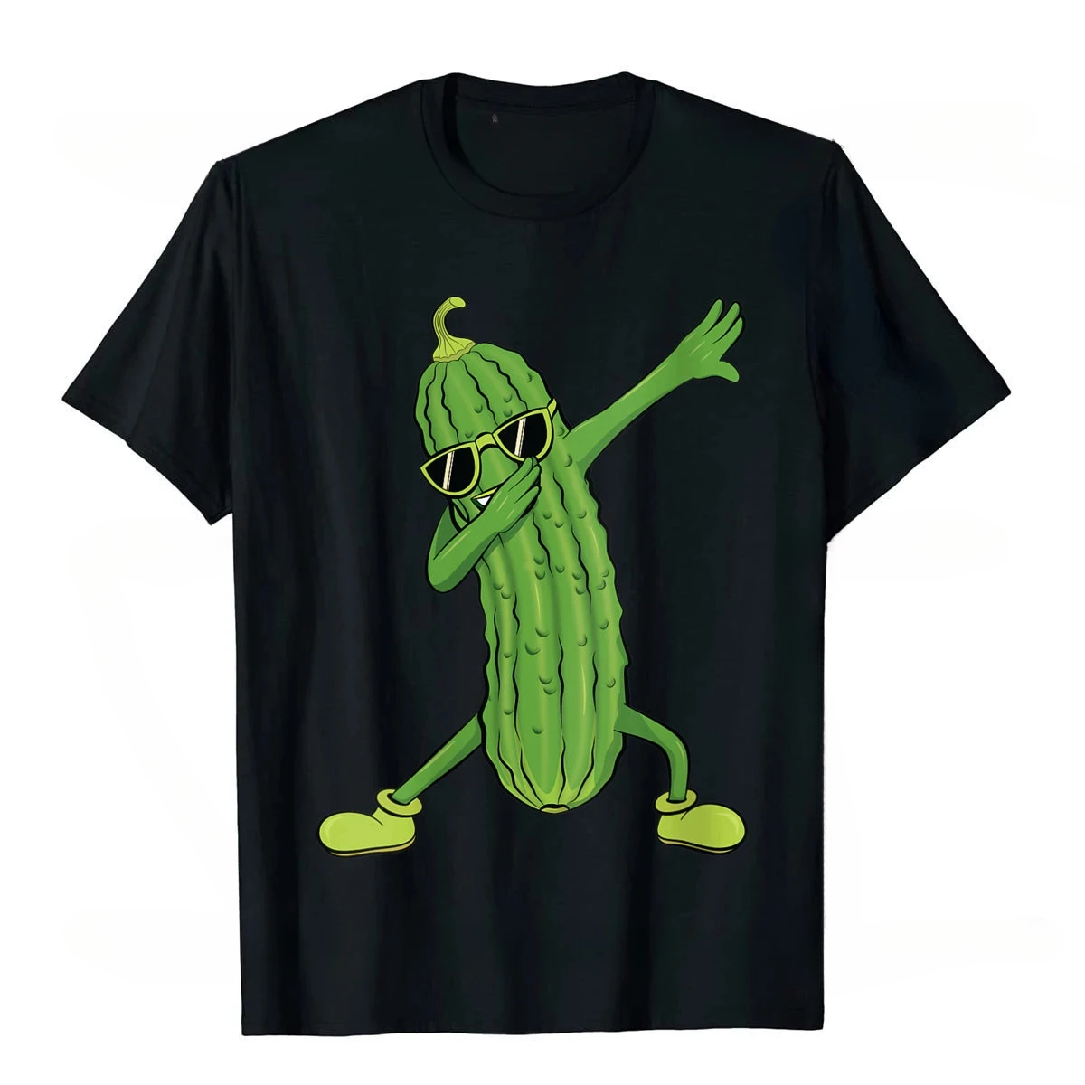 New Arrival fashion mens Dabbing Pickle Dancing Cucumber Lover Funny Fitness TightCamisa Tops Shirt Plain  Men T Shirts