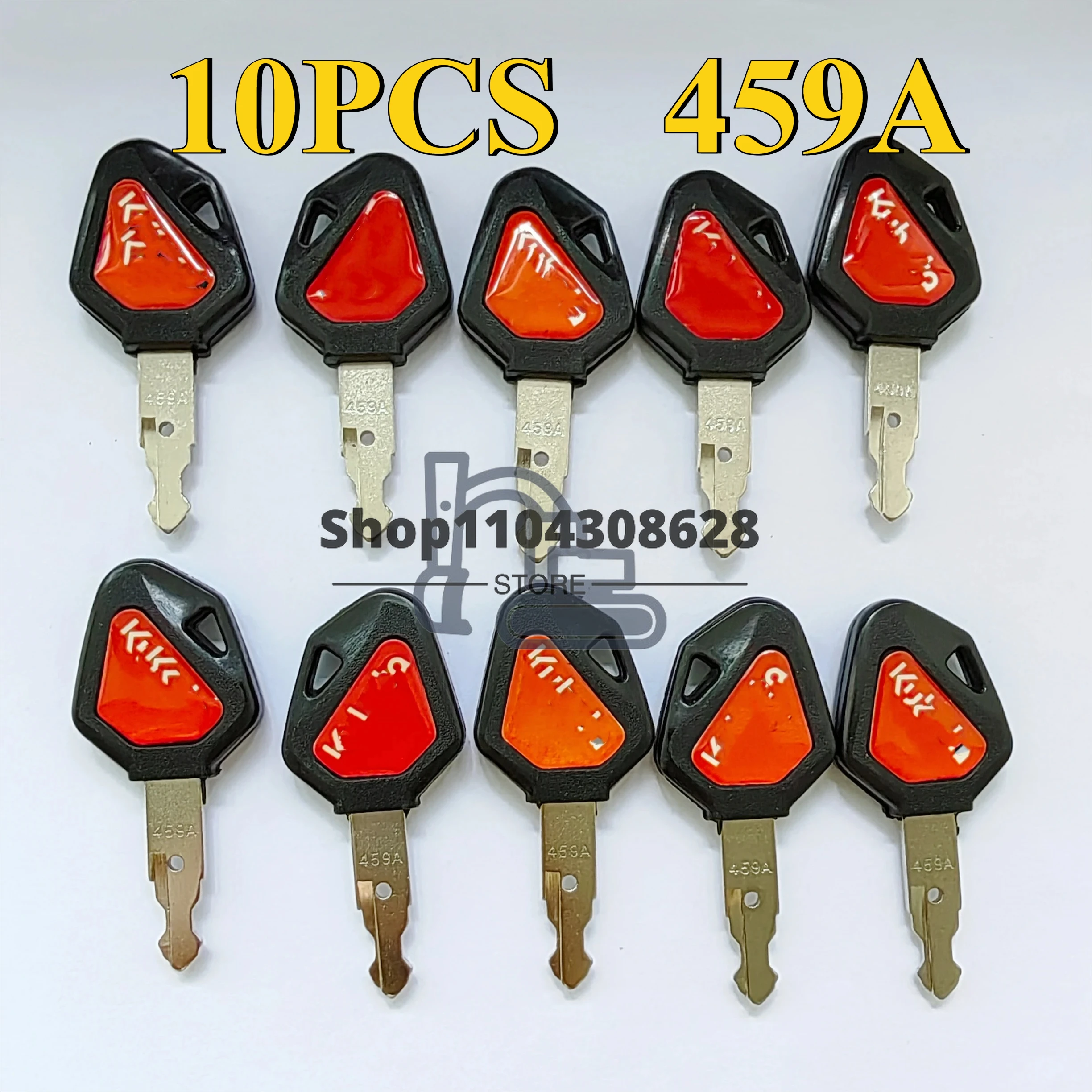 

10 PCS 459A Keys RC461-53930 Ignition Key Fits Kubota Mini Excavator Backhoe Skid Steer Track Loader