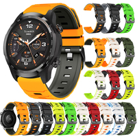 Silicone 22mm Strap For TicWatch Pro 3 Ultra LTE Wrist Bracelet For TicWatch GTW/GTH 2/Pro 2021/E2 S2 Women Men Smartwatch Bands