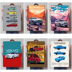 Volvo Metal Sign Cars Poster Vintage Home Decor Items Retro Tinplate Sign Plaque for Garage Wall Art Decoration Coffee Bar Room