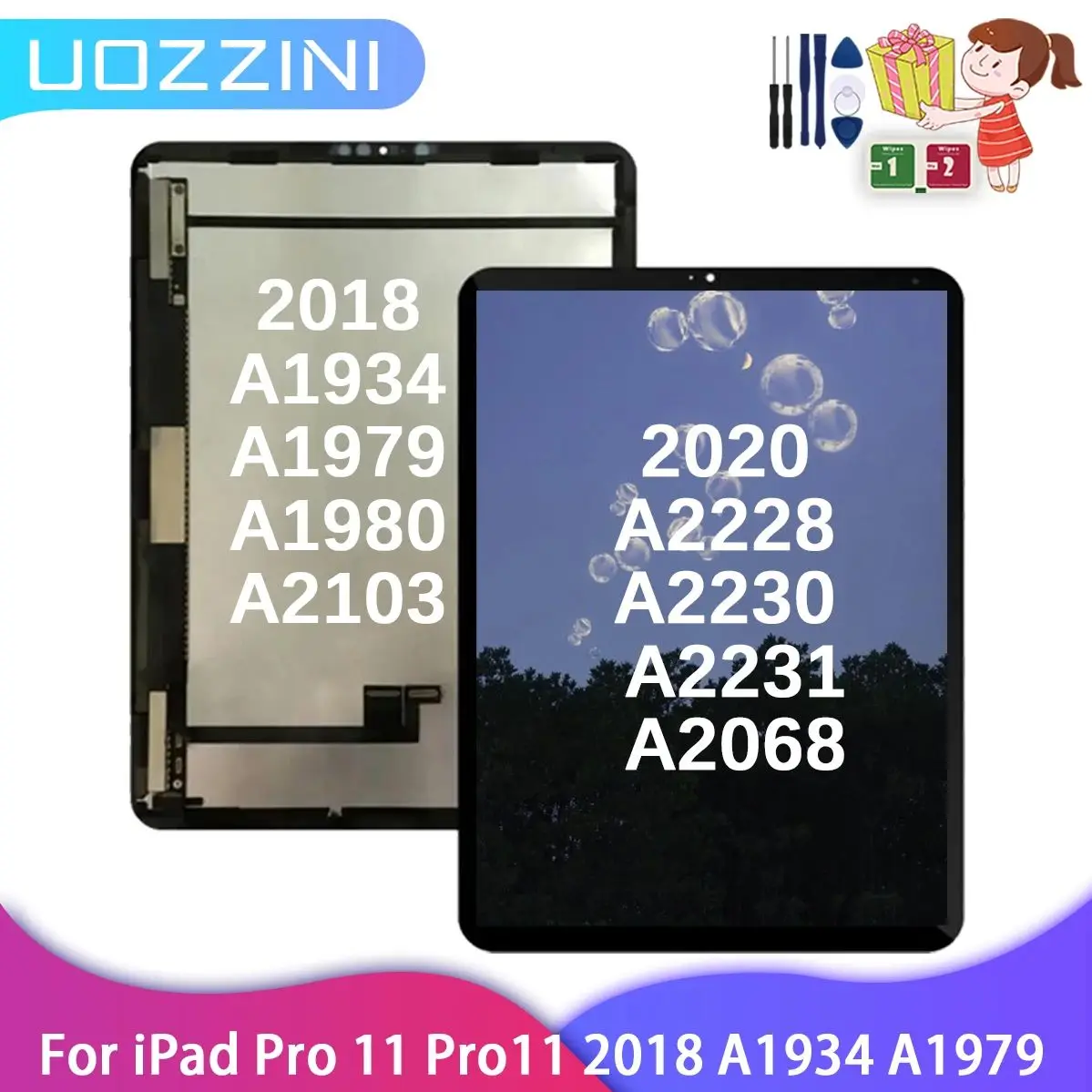 LCD For Apple iPad Pro 11 1st Gen A1980 A1934 A1979 A2013 2nd A2026 A2228 Display  Touch Screen Panel Assembly Parts