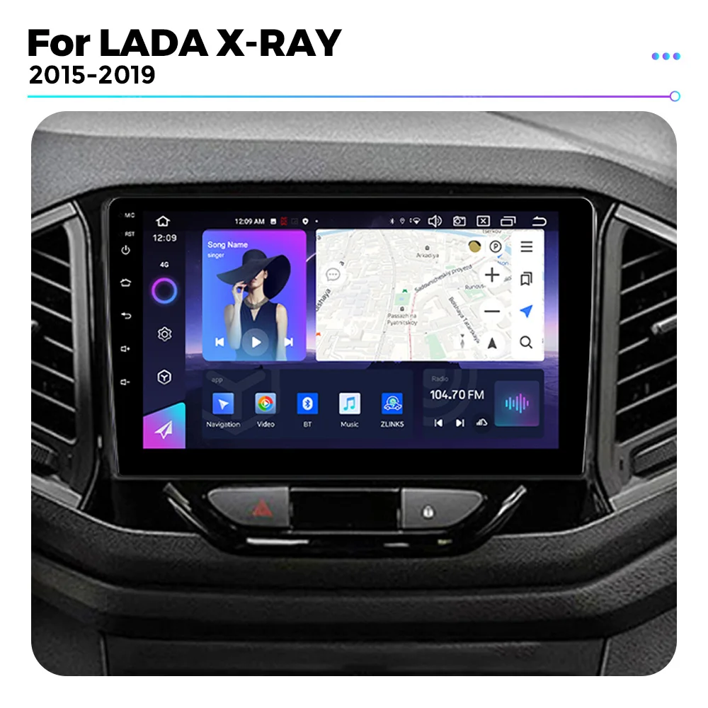 Car Radio For LADA X Ray Xray 2015-2019 Android 13 Multimedia Video Player Navigation GPS For  Wireless Carplay Auto 4G WIFI BT