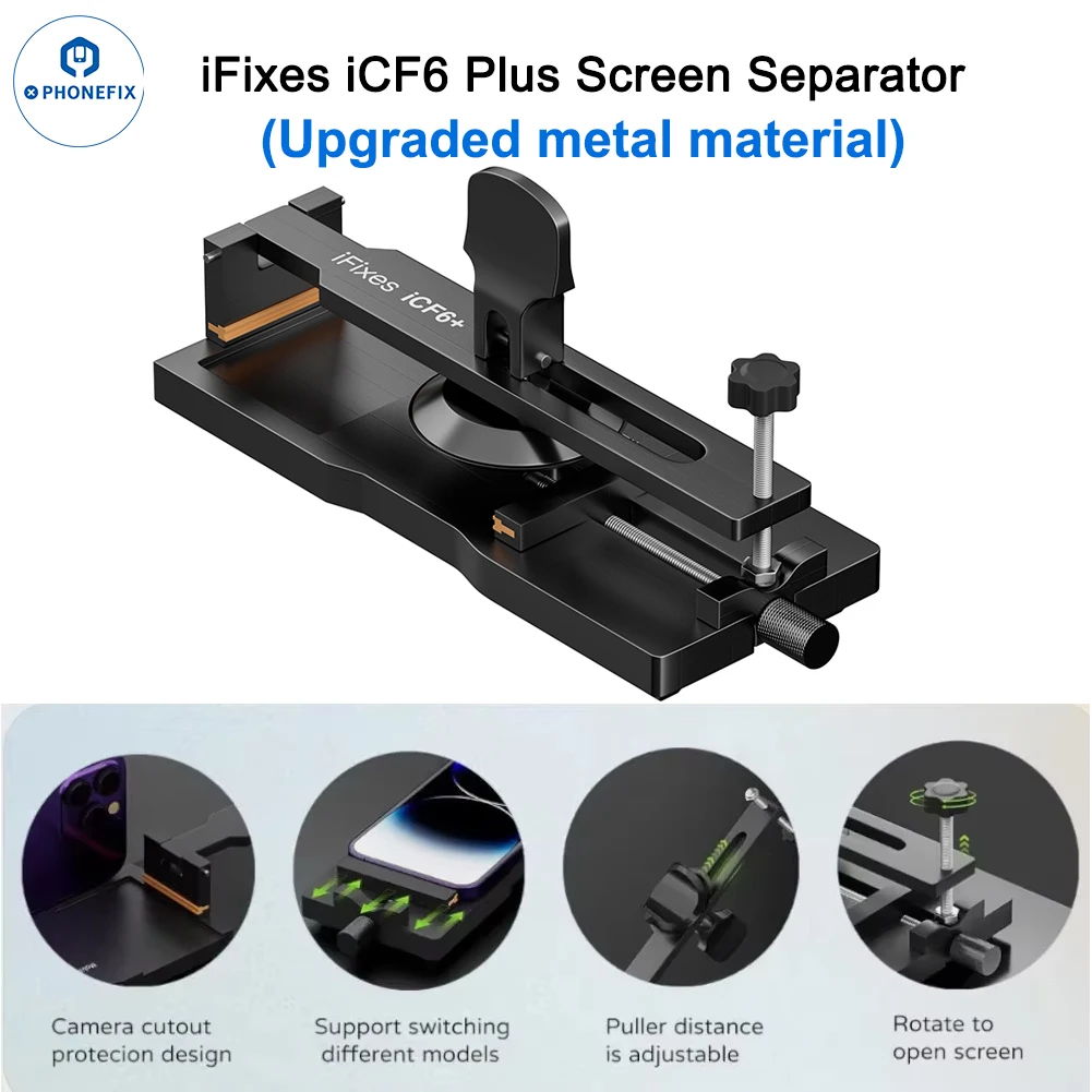 iFixes iCF6 Plus HW-172 /171 LCD Screen Separator Strong Sucktion Adjustable Phone Free Heating Quick Removal Clamping Fixture