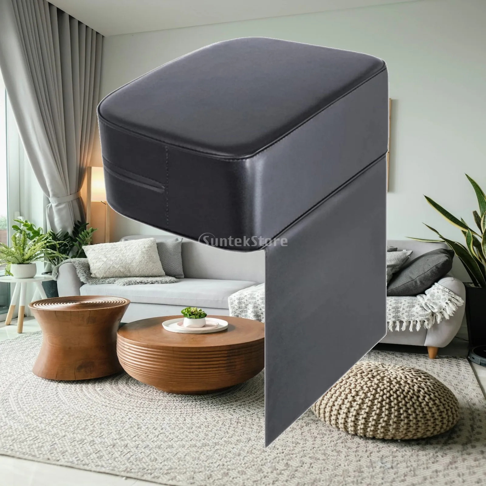 Salon for seat Cushion for Kids PU Leather Barber Chair Pad Hair Stylist Equipment for Home Spa Use
