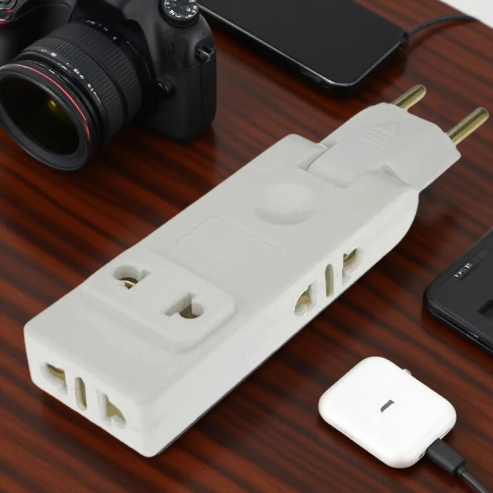 Compact Travel Converter US Adapter Adjustable Power Plug with USB Ports for Electronics and Appliances