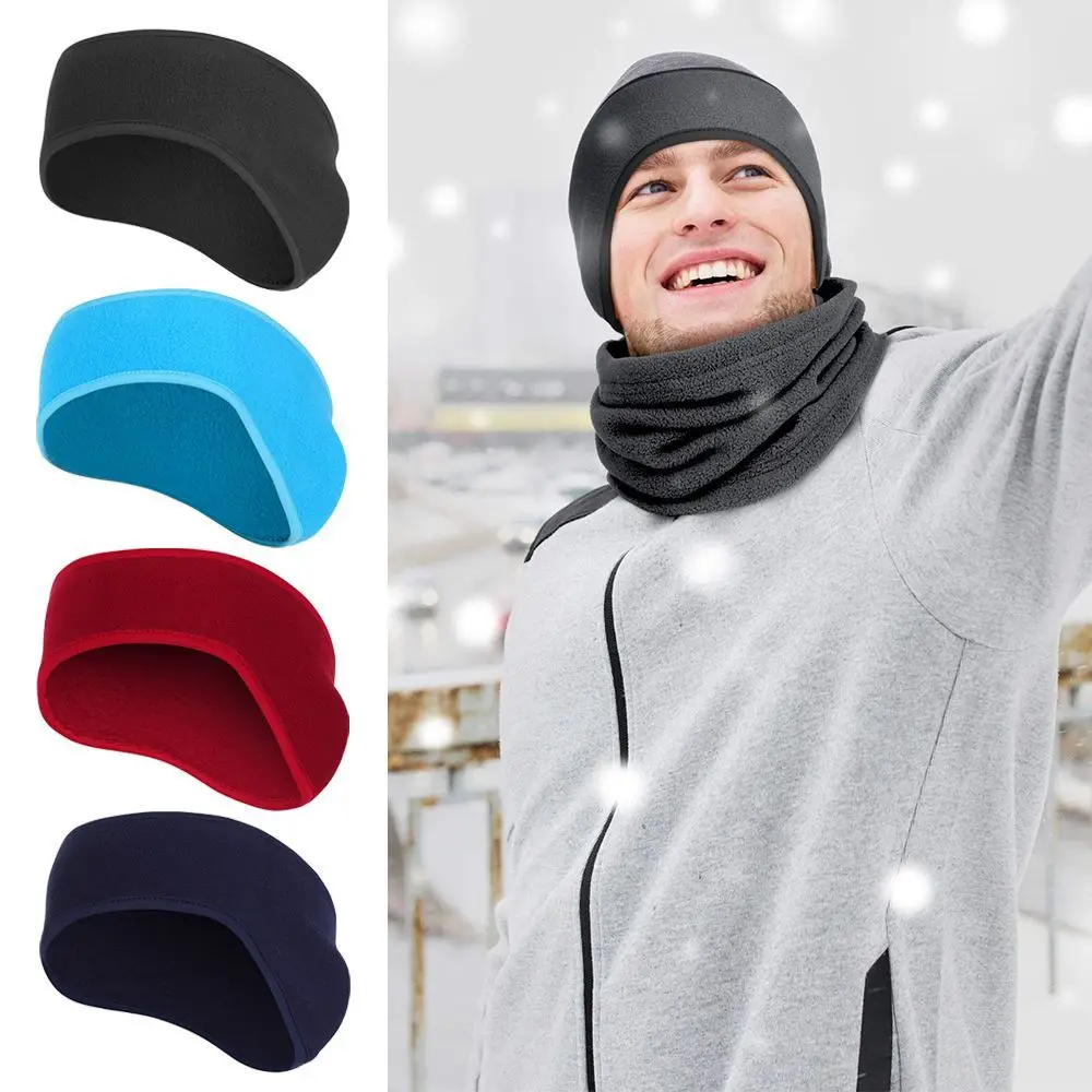 Fleece Ear Warmer Muff Winter Headband Ear Muffs Headband for Men Women Running Skiing Outdoor Sports