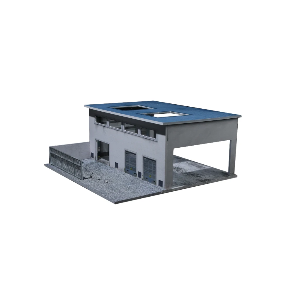 نموذج مشهد إصدار إضاءة بناء المصنع من MoreArt 1:64 للعرض والتجميع والهدايا #2