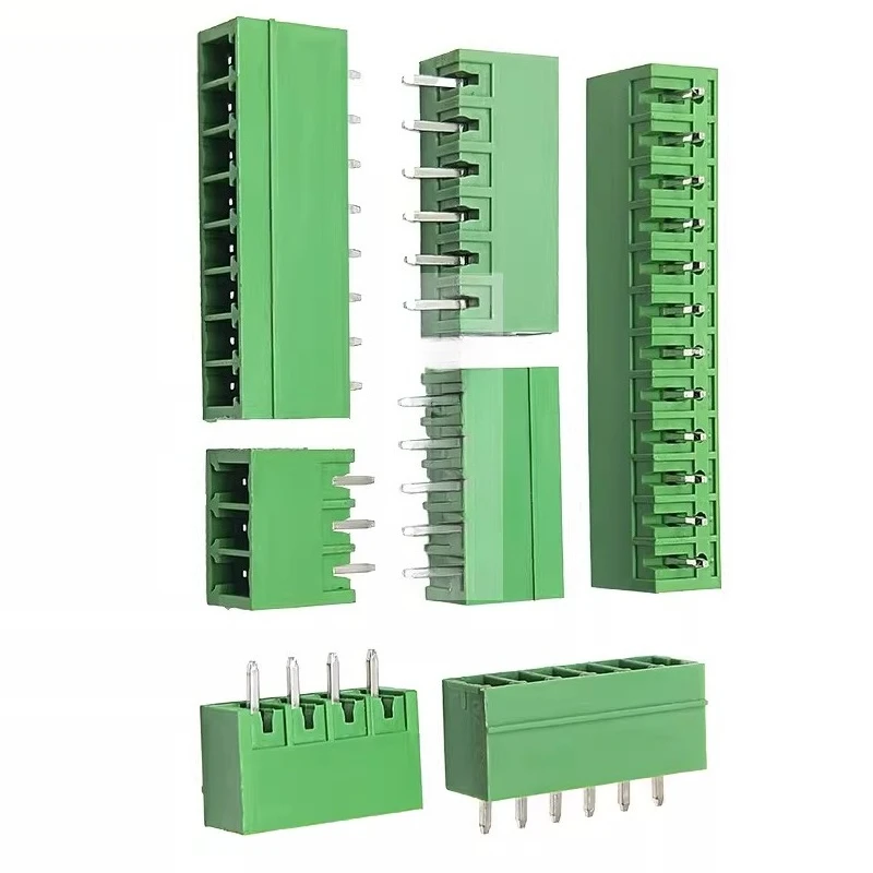 3.5MM pitch KF2EDG plug-in 15EDG PCB terminal block 180-degree straight pin header 2/3/4/5/6P 6pcs