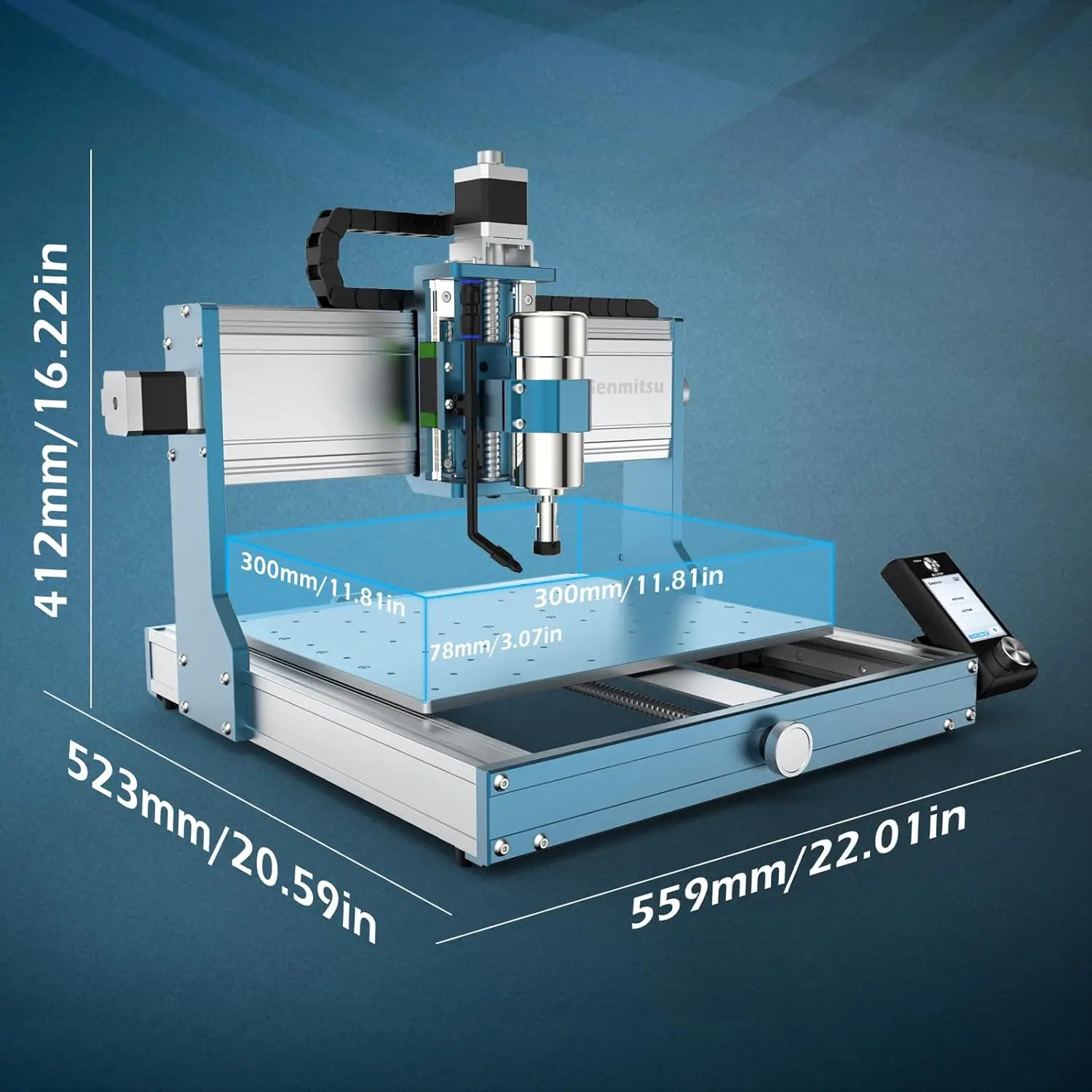 Genmitsu 3030-PROVer MAX CNC Router Machine with Linear Guide & Ball Screw Motion, Achieve ±0.05mm Accuracy