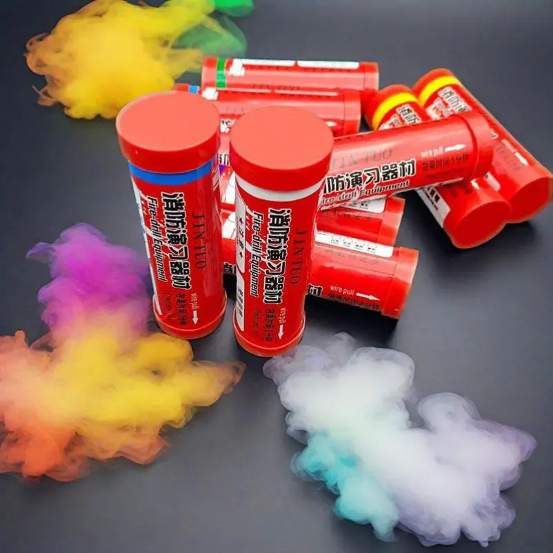 3 قطعة/5 قطعة أداة حفر النار الملونة علبة دخان حوالي دورة 1 دقيقة علبة إطفاء الحريق في حالات الطوارئ دعامة الهالوين