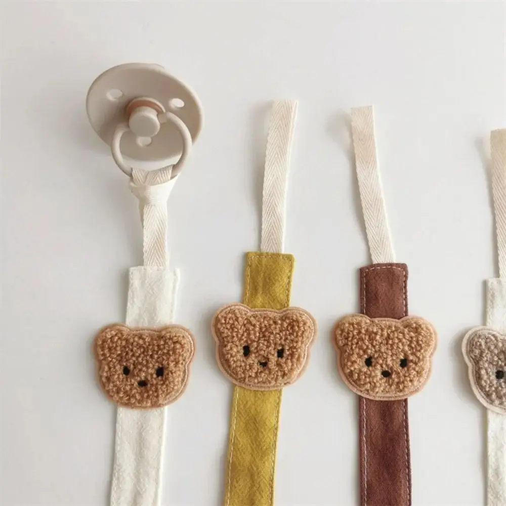 Recém-nascido dos desenhos animados urso Chupeta Clip Cadeia, manequim titular para bebê, Mamilo Clip Chains, presente de aniversário para meninos e meninas, novo