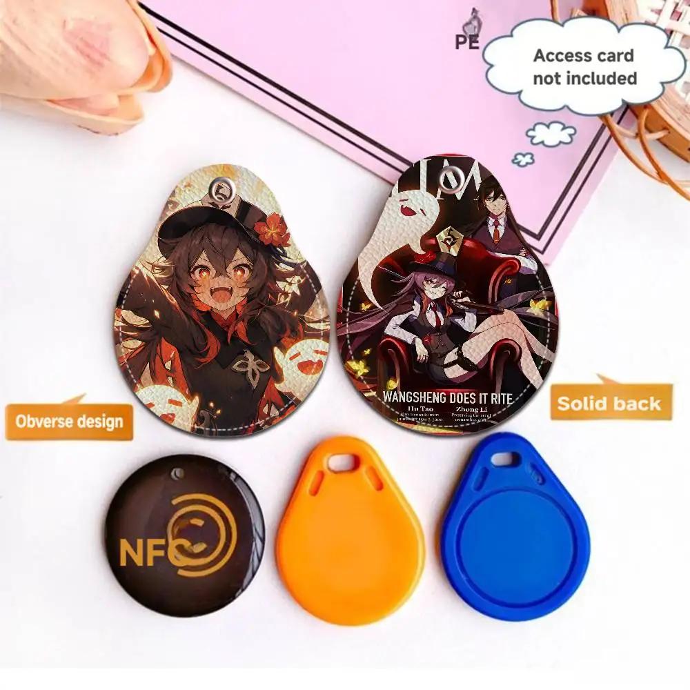 هو تاو جينشين تأثير ويكي المرأة البسيطة بولي Leather حافظة جلدية المفاتيح الوصول حافظة للبطاقات مفتاح العلامة حلقة شارة صغيرة حلقة رئيسية قفل الباب العلامات