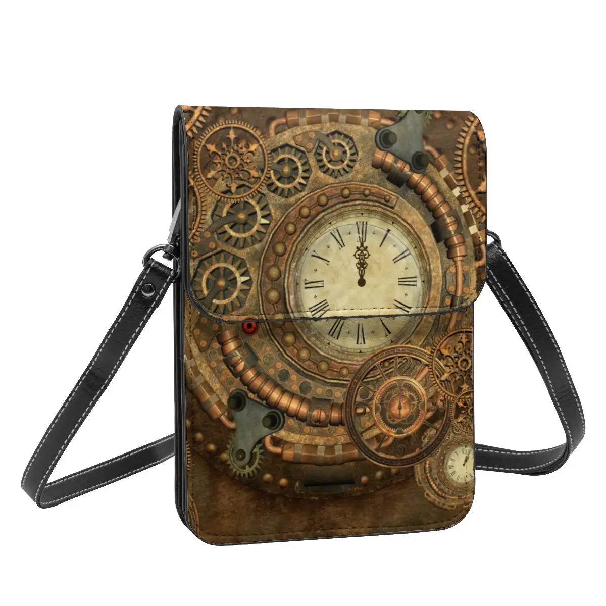 Steampunk Shoulder Bag Wonderful Clockwork Shopping Woman Mobile Phone Bag Gifts Retro Leather Bags