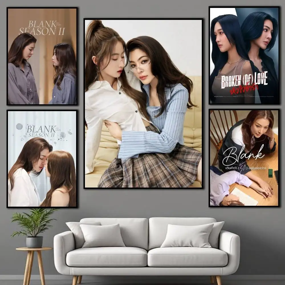 Faye and Yoko Blank the Series GL Poster Self-adhesive Art Waterproof Paper Sticker Coffee House Bar Room Wall Decor